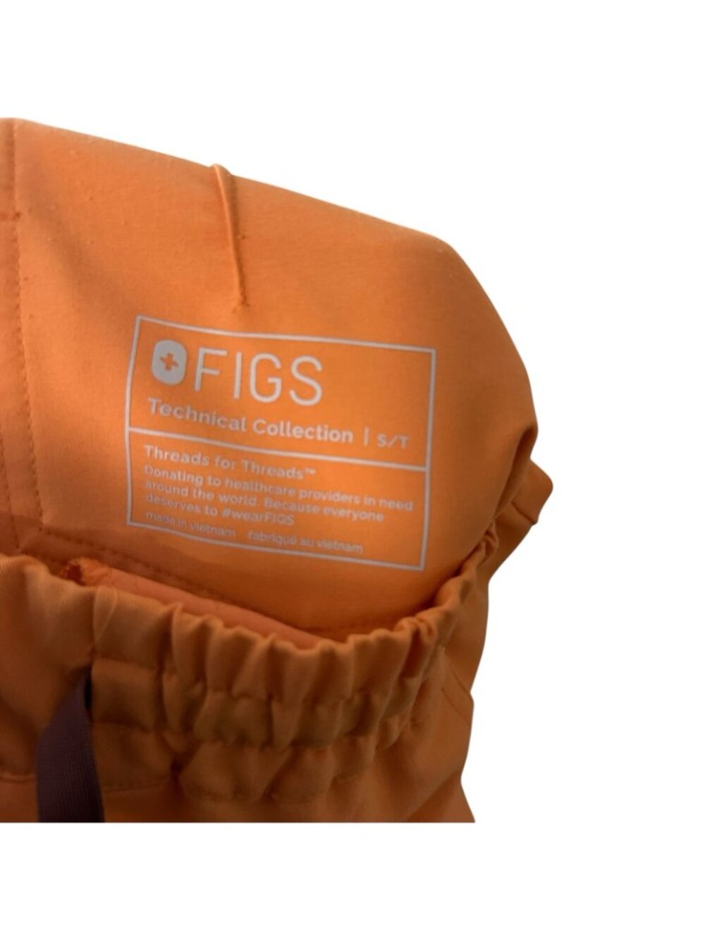 Figs Yola High Rise Slim Scrub Pant Orange Creamsicle W23SW2044T Small Tall ST - Picture 5 of 12